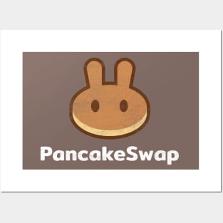 PancakeSwap CAKE Crypto Coin White Letters Vintage Posters and Art